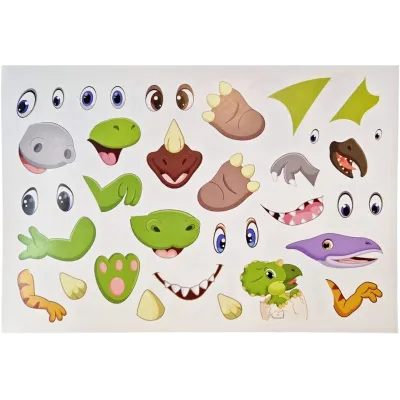 Egészítsd ki a dinókat matricákkal (Maďarská verzia)