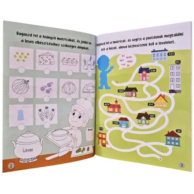 Foglalkozások-matricás kifestő játékos feladatokkal (Maďarská verzia)