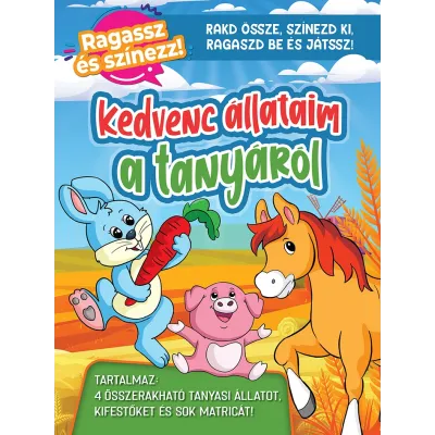 Kedvenc állataim a tanyákról matricákkal (Maďarská verzia)