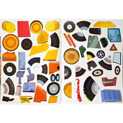 Mocné traktory omaľovánky so samolepkami