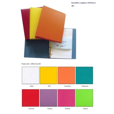 Karisblok A5 4 kr. UNICOLOR + náplň   farebný mix