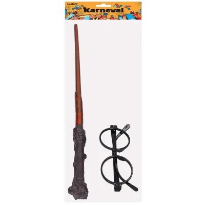 Magická palička s okuliarmi v štýle Harryho Pottera