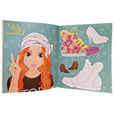 Buď módna doplnky zošit s nálepkami