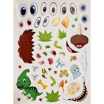 Doplňovačka dinosaurov omaľovánka +200 nálepiek