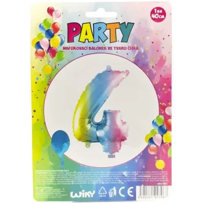 Nafukovací balónik v tvare čísla 4.