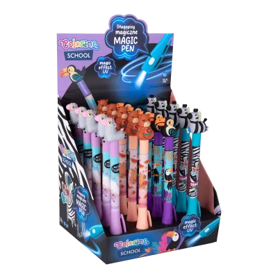 Pero guľôčkové 0.5mm Colorino - magické pero 2 v 1 - Zvieratká