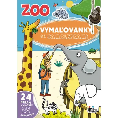 Maľovanky A4 so samolepkami Zoo