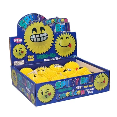 Loptička úsmev s bodlimami pískacia svietiaca 7cm