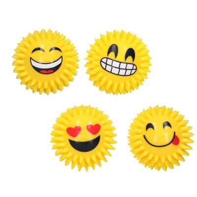 Loptička úsmev s bodlimami pískacia svietiaca 7cm