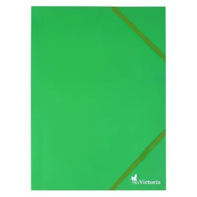 Odkladacie mapy A4 s gumičkou PP 253 neprieh zelené VICTORIA