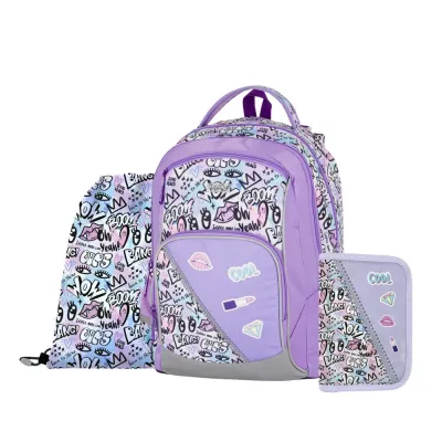 Školský batoh OXY GO Funny Girl set 3ks