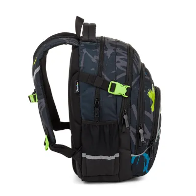 Študentský batoh OXY SCOOLER Graffiti Blue