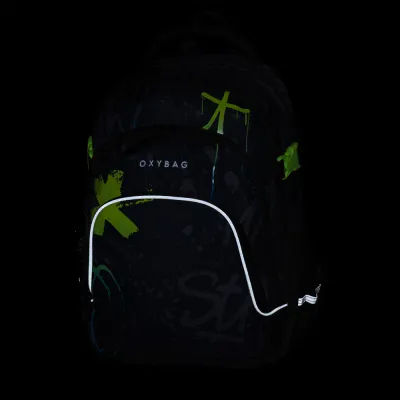 Študentský batoh OXY SCOOLER Graffiti Blue
