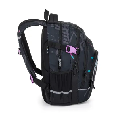 Študentský batoh OXY SCOOLER Graffiti Pink