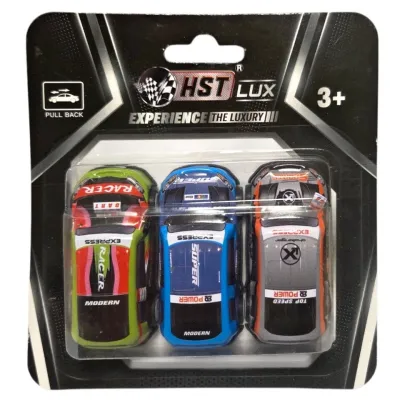 Auto kovové na spätné natiahnutie 7cm 3ks