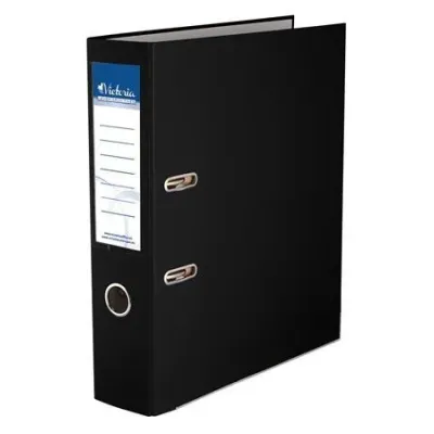 Kancelársky poradač pákový VICTORIA Basic 7,5cm čierny