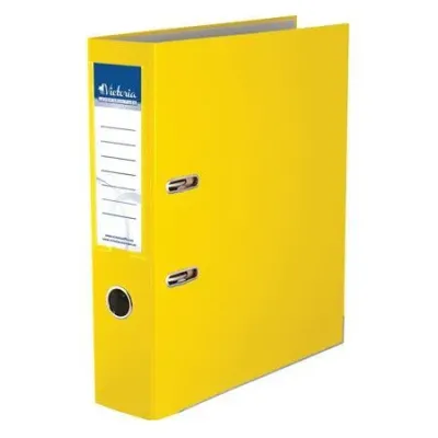 Kancelársky poradač pákový VICTORIA Basic 7,5cm žltý