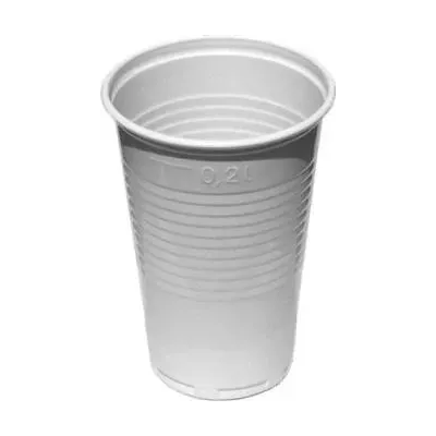 Plastový pohár 0,20l /100ks biely PP