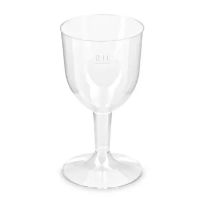 Plastový pohár 0,10l / 6ks na víno kryštáľ