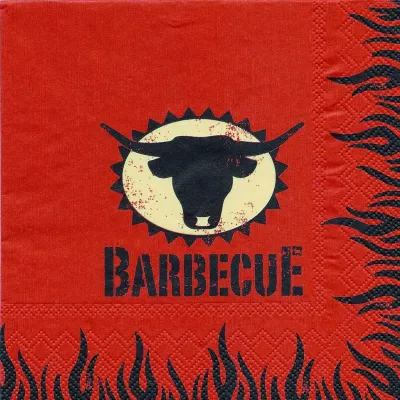 Obrúsky papierové 33x33cm  BARBECUE /20ks, 3-vrstvové