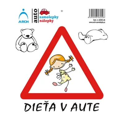 Informačná samolepka Dieťa v aute veselé dievča