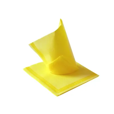 Obrúsky papierové 38x38cm/50ks žlté 2-vrstvové