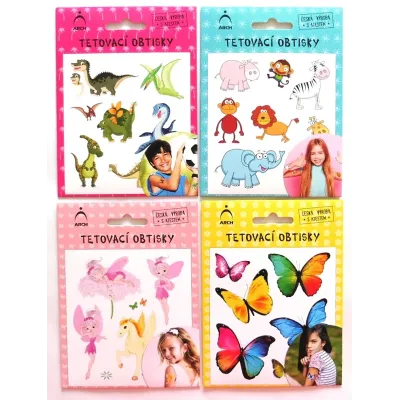 Nálepky TETOVACIE detské MIX vzorov
