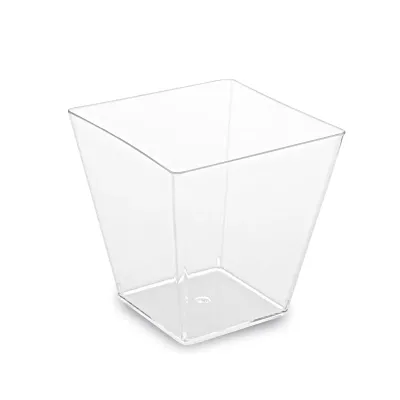 Plastový pohár Fingerfood hranatý číry 59x59x54mm 100ml/50ks