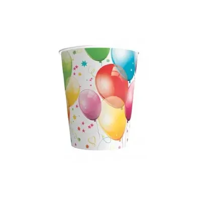 Pohár papierový 250ml /8ks balóny