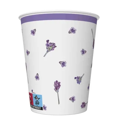 Pohár papierový 250ml /8ks levanduľa