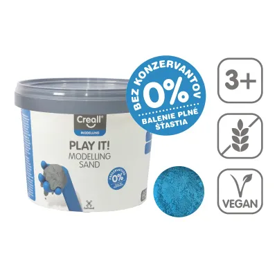 Modelovací piesok Play it CREALL 750 g modrý