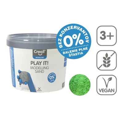 Modelovací piesok Play it CREALL 750 g zelený