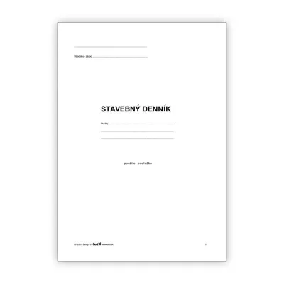 Tlačivo stavebný denník   052350