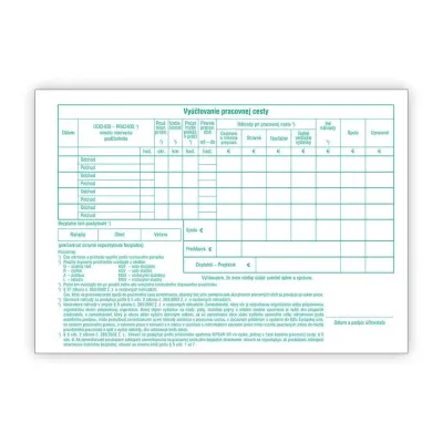 Tlačivo cestovný príkaz A5 blok/50 ls.   301338