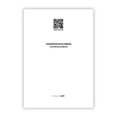 Tlačivo osvedčovacia kniha-overenie podpisu A4/100list., 011732