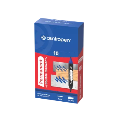 Centropen 1666 pernamentný popisovač double 1mm a 1-4 mm čierny