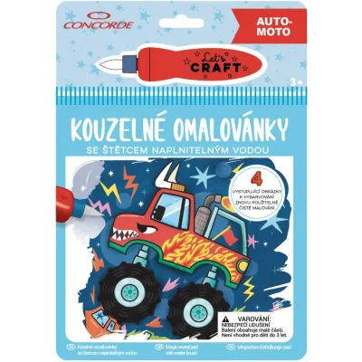 Maľovánky kúzelne CONCORDE Auto-moto