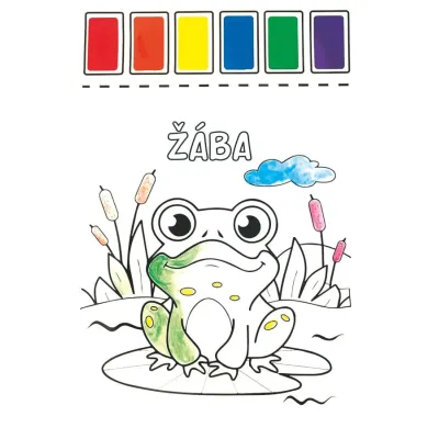 Maľovánky A4 s vodovkami CONCORDE Veselé zvieratká