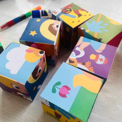 Papierové puzzle kocky - Povolania