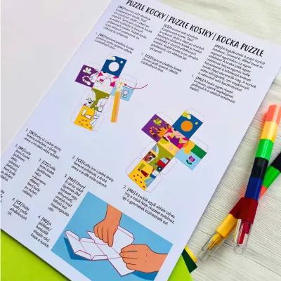 Papierové puzzle kocky - Povolania