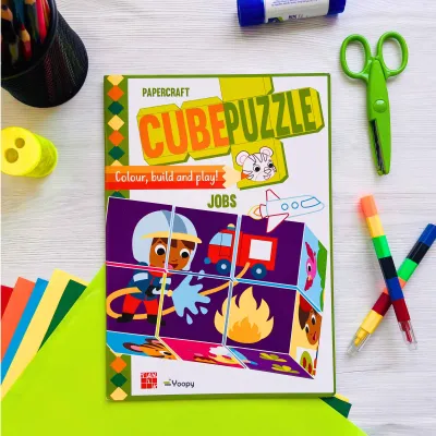 Papierové puzzle kocky - Povolania