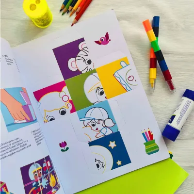 Papierové puzzle kocky - Povolania