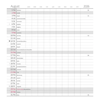 Diár 2026 mesačný vreckový TORINO modrá PT01-02
