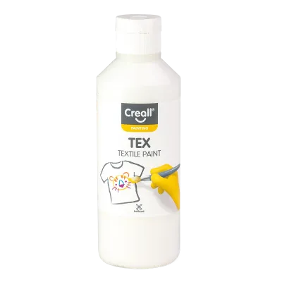 Farby na textil 250ml CREALL biela
