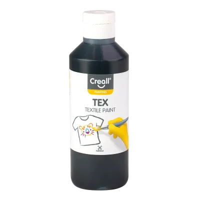 Farby na textil 250ml CREALL čierna