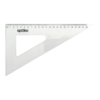Pravítka súprava 4ks SPOKO transparentné