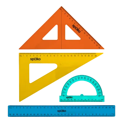 Pravítka súprava 4ks SPOKO mix farieb