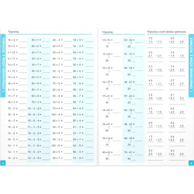 Precvičovanie počítania pre 3. ročník