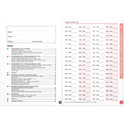 Precvičovanie počítania pre 4. ročník