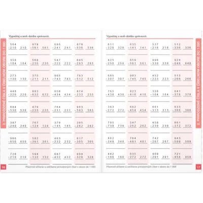 Precvičovanie počítania pre 4. ročník